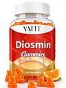 VAITE Diosmin 1000mg - Vein podporo dodatki za Varicose Veins - Leg Health dodatek Formula Venous Optimizer, Citrus Bioflavonoidi, Pomaga krožiti za noge, Chews Gummy, 60 Vegan Gummies