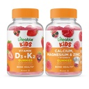 Življenjski Vitamin D3 + Vitamin K2 Otroci + Kalcij Magnezij & cink Otroci, Gumies Bundle - odličen okus, Vitamin dodatek, Gluten brezplačno, GSO brezplačno, Žvečljivi Gummy