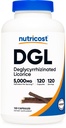 Nutricost DGL Deglicirizinirane izvlečne kapsule sladkega korena (500 mg ekstrakta, enakovredno 5, 000 mg sladkega korena, 120 Servingov) - ne gensko spremenjeni organizmi, Vegan