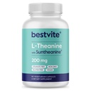 BESTVITE Dvojna moč Suntheanine L-Theanine 200mg – Patented & klinično študija – 60 Vegetarijanske kapsule – Vegan – Brez stearats – Non GSO – Gluten Free – Sprostitvena podpora