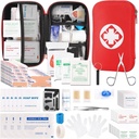 Mini Travel First Aid Kit, Emergency Kit z 201PCS Prva pomoč Dobava in vodoodporna Kompaktna vrečka, Preživetje Medicinski komplet za Domov Avtomobilska pisarna Camping pohodništvo