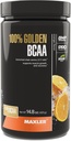 Maxler 100% Golden BCAA Powder - intra & post trening recovery Drink za pospešeno okrevanje mišic in rast mišic - 6 g Vegan BCAA Aminokisline - 60 Serving - Orange