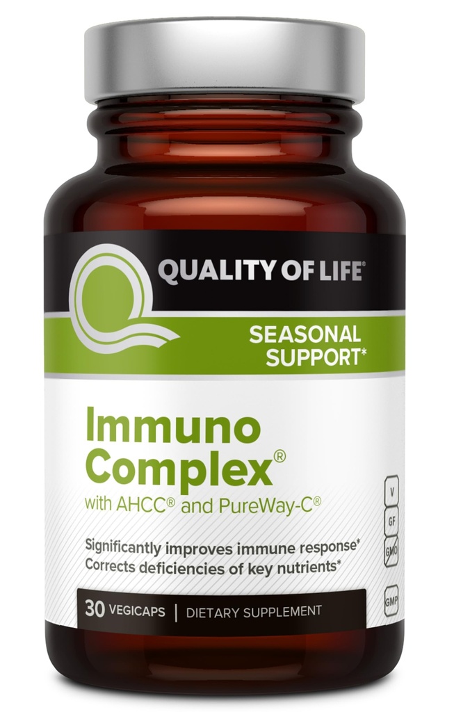 Kakovost življenja Imuno Complex – Vključuje AHCC gobe ekstrakt, vitamin C, vitamin D3, baker, cink