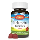 Carlson - Melatonin Gumies, 2,5 mg, zdravo spanje, spodbuja sprostitev, naravne jagodne arome, 60 Gummies