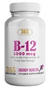 365 Zdravje pri ZDRAVSTVENI MEDICINI Vitamin B12 1000mcg Tablete, Podpora Pretvorba energije, Prehranska dopolnila za energetsko presnovo Podpora, 365 Dnevna oskrba