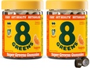 8Greens Daily Fiber Super Greens Gummies - Tangerine Flavor: Boost Imunski sistem & Prebavno zdravje z 8 Real Greens - Ne-GMO Formula, Žvečilni, 50 Veganski Gummies, Pack po 2