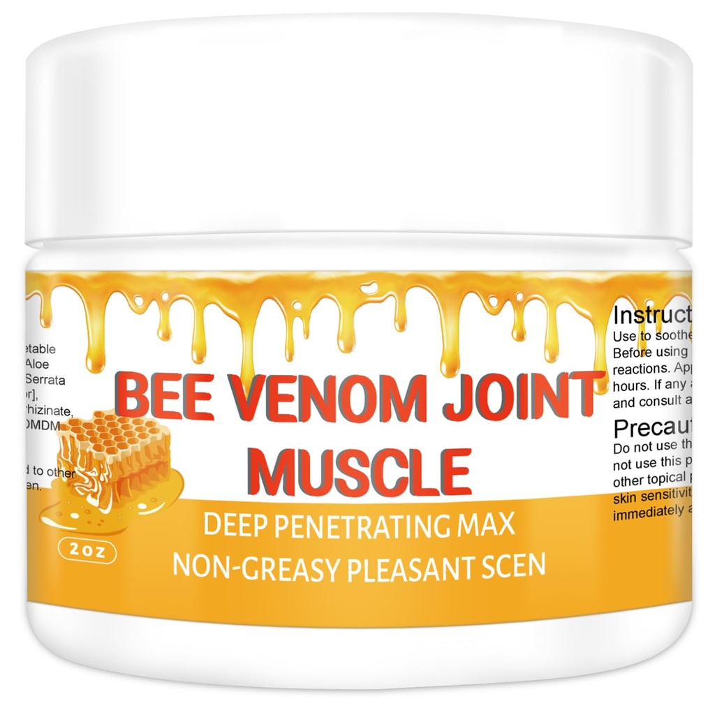 Ekološka bee Venom terapija Serum, Professional Joint & Muscle & Bone Release Cream - 24 ur Pomirjujoče učinkovito sproščanje za hrbet, vratu, roko, nogo, koleno, mišice, ramena, Hip, živec