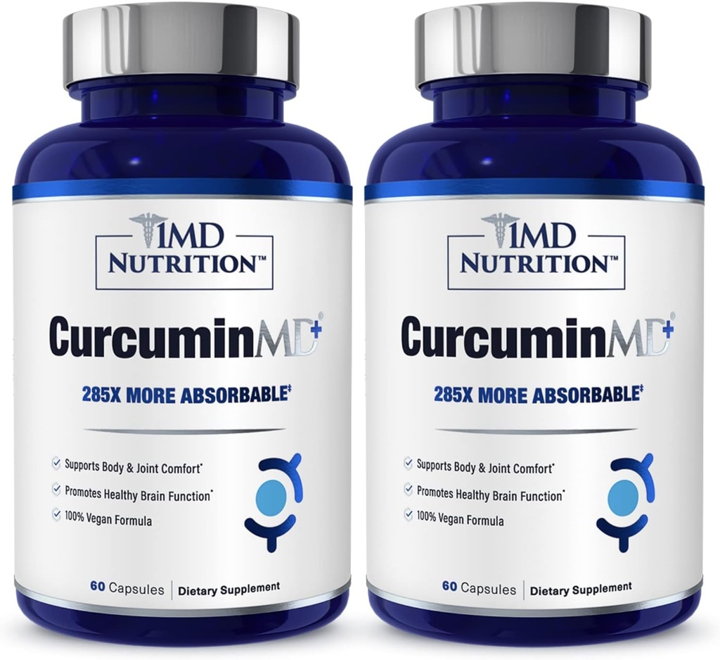 1MD Nutrition CurcuminMD Plus - Kurkumin z Boswellia Serrata - 285x Več Absorbljiva 