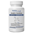 Superior Labs Acetil L-karnitin 500 mg, ALCAR z visoko jakostjo, čisti ne- GMO, brez sintetičnih dodatkov, največja absorpcija, energija in maščobna presnova, možganska, živčna in celična detoksna podpora, (200 Veg caps)