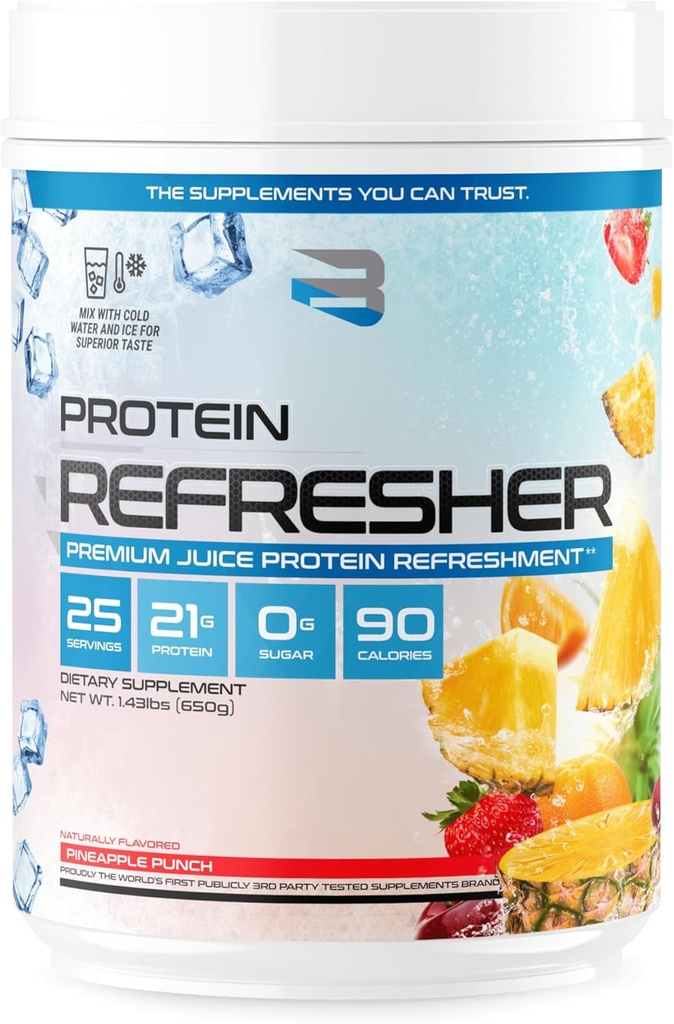 Very Supplements Beljakovine Osvežilec (25 Serving) - Revolucionarni sok tipa Whey Protein Powder for Fitness, Bodybuilding, Gym, ali za večji vnos beljakovin (25 Scoops, Ananas Punch)