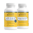 Raziskana prehrana Moški in ženske Vitamini za energetsko podporo - Optimizirana energija Duo - Adrenalna podpora in Mitohondrijski dodatki za spodbujanje Optimalne celične energije - ATP 360 & Energy Multi-Plex