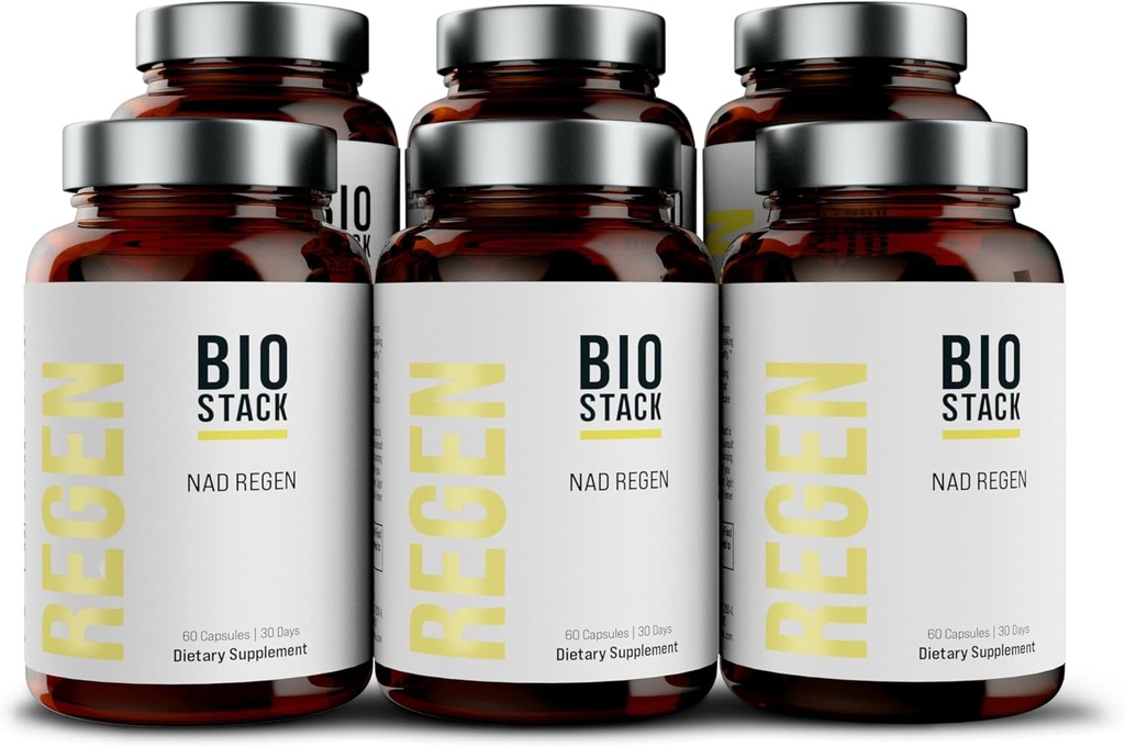 BIOSTACK NAD Regen - Napredno NAD+ Dodatek z NAD3, Yüth Spermidin, Resveratrol, Niacinamid 
