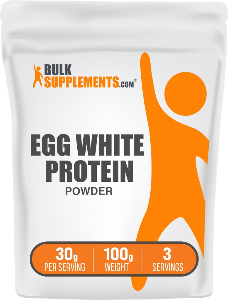 BulkSupplements.com Beljakovine iz jajc v prahu - beljak v prahu, brez laktoze - brez arome in mleka, 30g na serviranje, 100g (3.5 oz) (Pack of 1)