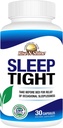 Rise-N-Shine Sleep Tight Supplement s 5 HTP, Magnezij, GABA in L-Theanin - za ženske in moške - 30-dnevno oskrbo (30 kapsul)