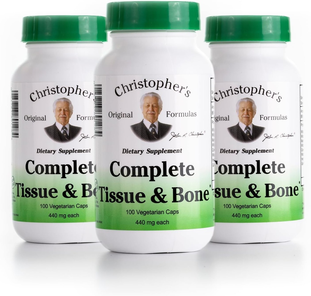 Dr. Christophers Formule Popolna tkiva in kosti, 440 mg, 100 kapsul (3 pakiranja)