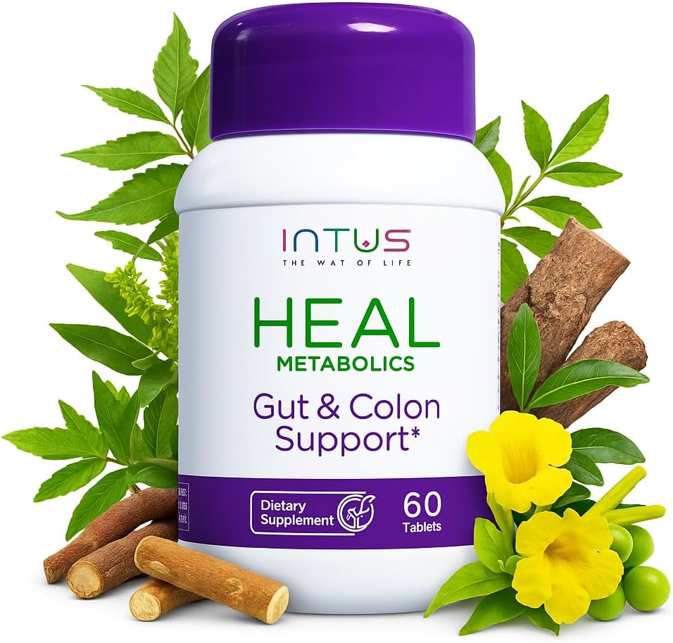 Intus zdravljenje Colon Cleanse in Gut Health Supplement za ženske – Ayurvedic Detox čiščenje za prebavnega zdravja – Gut Detox čiščenje in razstrupljanje telesa za ženske – 60 tablet