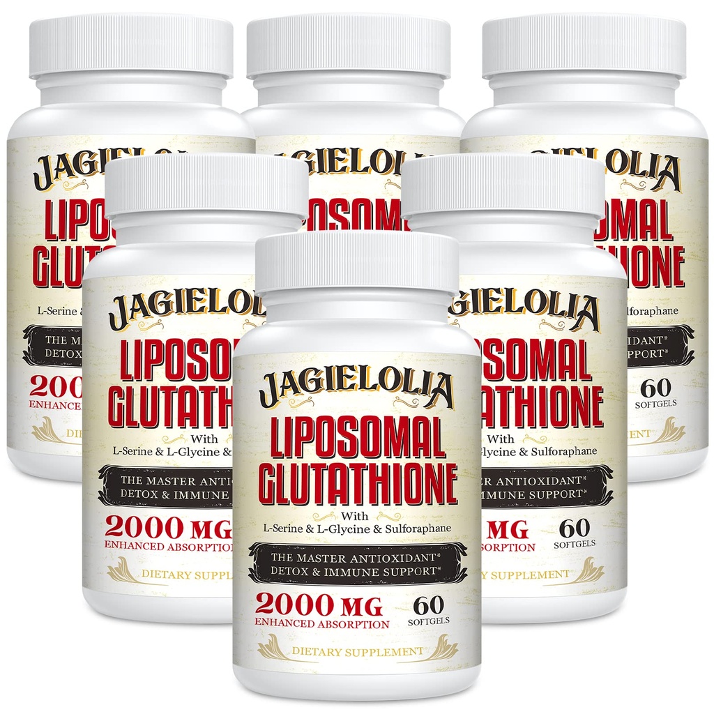 Liposomski glutation 2000 mg z L-serinom, L-glicinom in Sulforaphaneom – Active L-glutatione Edinstvena formulacija za povečanje absorpcije - Mojstrski antioksidant, razstrupljanje in imunost