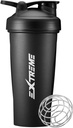 EXTREME Classic Shaker steklenica z žico whisk, kot nalašč za protein Shakes in Pre Workout, Puh dokaz Shaker pokali, BPA brezplačno, Pomivalni stroj VARNO, 24 Ounce, Črna