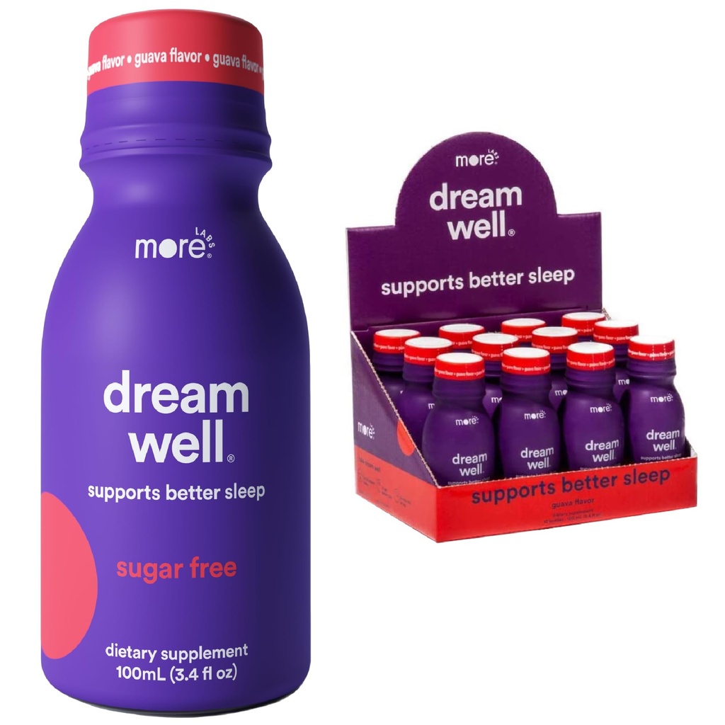 Več Labs Dream No, 5MG Melatonin Holistična rešitev za spanje, Ne-Habit Oblikovanje s 5HTP, Lemon Balm, Jujube Semena, Glycine (Pack of 12)