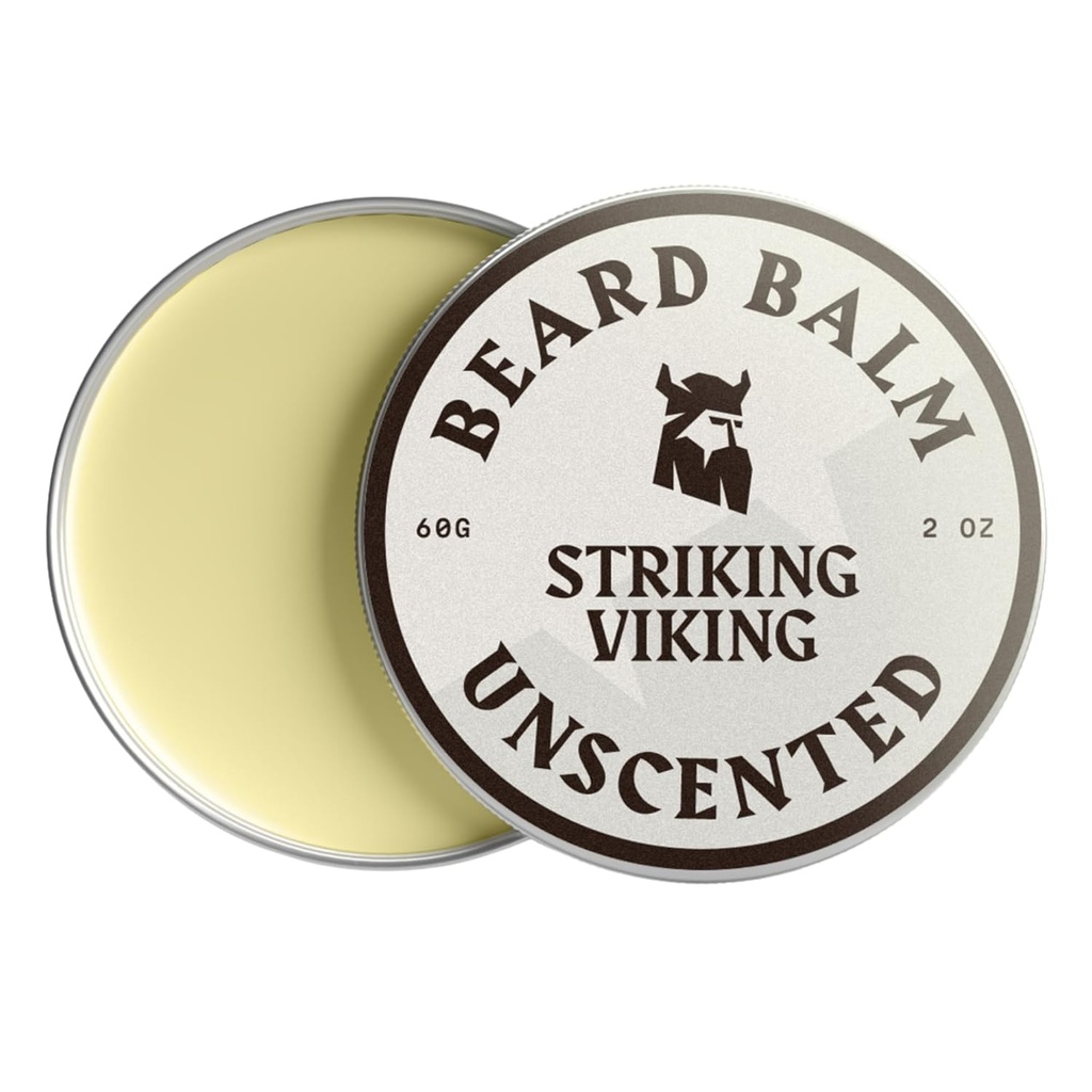 Krepka vikinška brada Balzam za moške - pustite v Brada balzam - Styling balzam izdelan z naravno pridobljenega Brada masla, argan & Jojoba olja (2 Ounce (Pack of 1), neokusno)