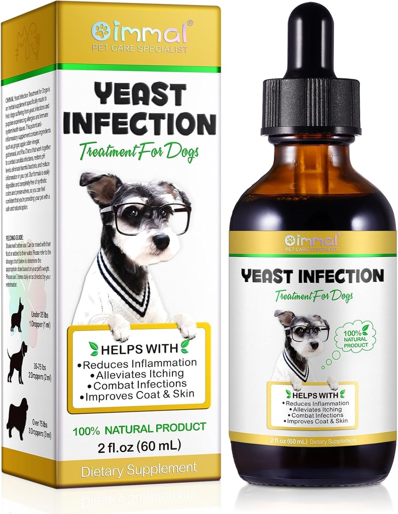 Zdravilo ALIVO Yeast Infekcijsko zdravljenje za pse, Zdravljenje okužb naravnih Yeast podpira pomoč pri srbenju psa, okužba ušesa psa, alergija psa, oskrba hišnih ljubljenčkov, prehranska dopolnila, slanina aroma - 2 oz