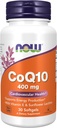 NOW Foods Supplements, CoQ10 400 mg, Farmacevtska stopnja, All-Trans Form proizvaja Fermentation, 30 Softgels