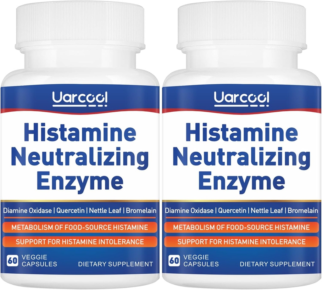 DAO Enzyme Supplement Histamin Diamin Oksidaza Dodatek za gladko preperevanje - Made in USA - 60 Softgels (2 steklenice)