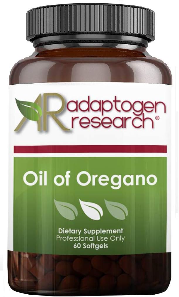 Olje Origano Softgels - Origano Oil dodatek z visoko koncentriranim Carvacrol - Podpira črevesno čiščenje - majhne tablete (60 softgels) zlato