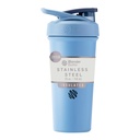 BlenderBottle Sport Sleek Insulated Stainless Shaker steklenica z žico Whisk, 25-Ounce, Prašno modra – Beljakovine Shake & Hidracija za športnike & Fitness Enthusiasts, enostavno mešanje, Slim Easy to Hold, ohranja pijače hladno, zaklenjeno Lid