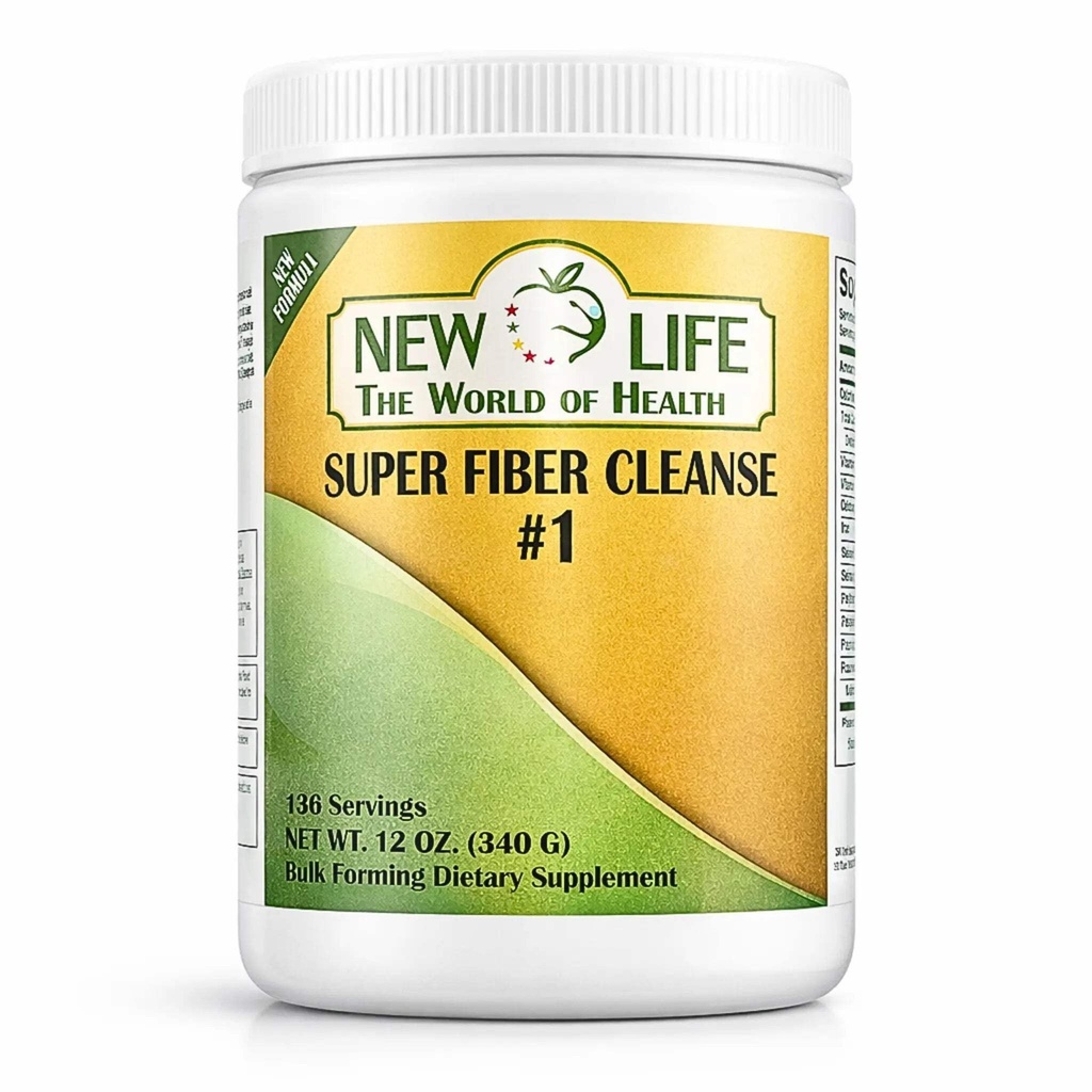 Novo življenje Super Fiber čiščenje 1, Razstrupljanje Podpora, Senna Leaf, 12 Oz