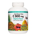 Naravni dejavniki, otroci Žvečljivi Vitamin C 500 mg, Podpira Imunsko zdravje, Kosti, Zobje in Gumi, Tropsko, 180 Število (Pack of 1)