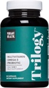 Živo zdravje, trilogija, probiotični multivitamin z esencialno mešanico omega-3, vitamina A, B12, C, D3, E, selen, magnezija in cinka, 30 servingov