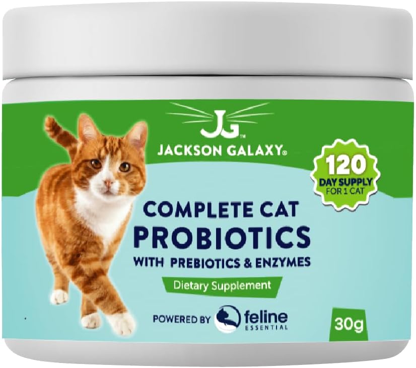 Popolne Cat probiotiki s prebiotiki in encimi Jackson Galaxy - Prebavna podpora, Imunska podpora Prehranska dopolnila - Made in The ZDA