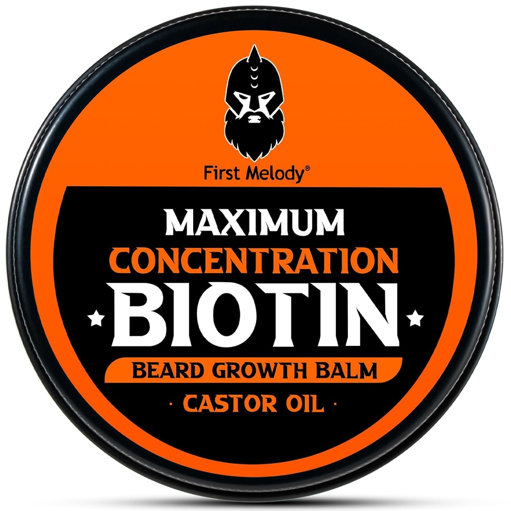 Brada Balm, 2X Koncentracija Biotin, z oljem ricinus in argan & jojoba, spodbuja rast, slogi, krepi in mehke brade in Mustaches, 2 Ounce