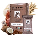 Wise Bar Adaptogen Gobe Nutrition Bars with Reishi, Lions Mane & Ashwagandha, Organic Vegan & Gluten Prosti prigrizki za naravno fokus, Energy & Immunitete Podpora, Mocha Coconut Flavor, 12 Count