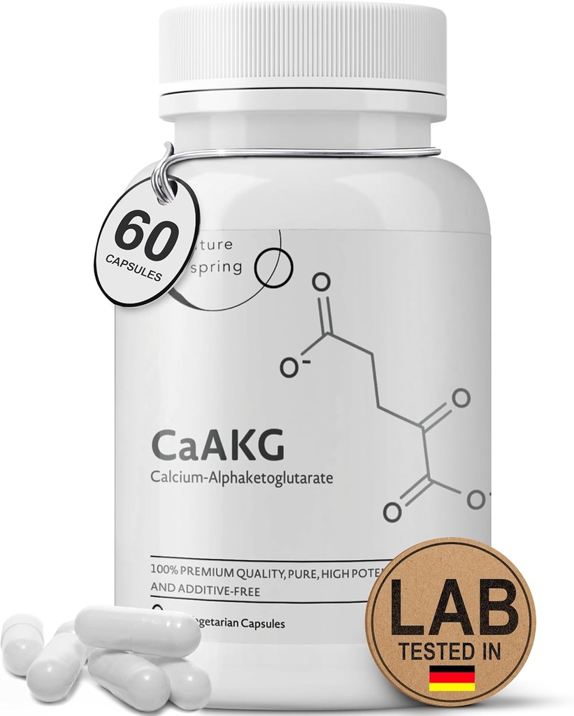 Dodatek CaAKG (Alpha Ketoglutarat) (1.000 mg na 2 kapsuli, 60 kapsul). Podpira celično energijo