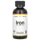 California Gold Nutrition Železo, kot železov bisglicinat Chelate in Rumeni dok koren, 4 fl oz (118 ml)