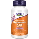 NOW Foods Supplements, Hyaluronic Acid 100 mg, Dvojna moč z L-prolin, alfa lipoična kislina in grozdno seme ekstrakt, 60 Veg kapsule