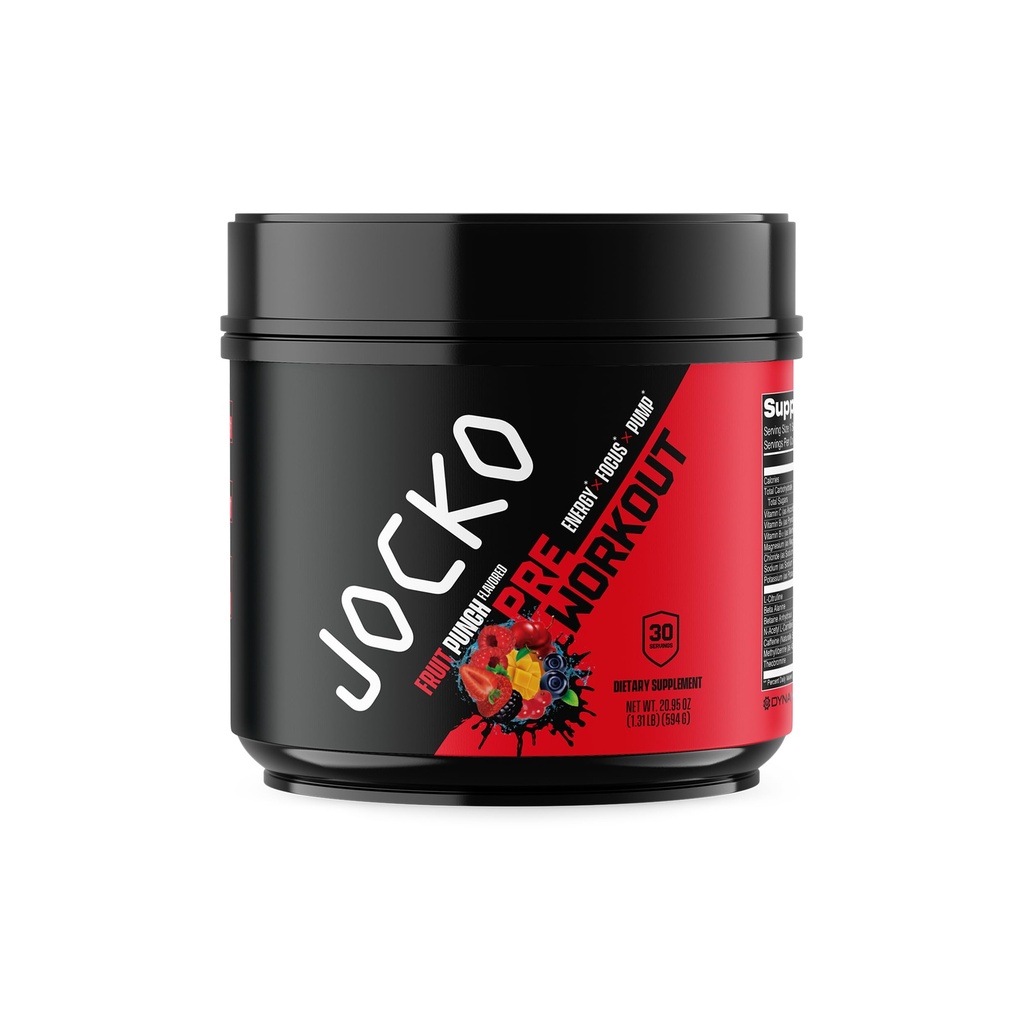 Jocko Fuel Pre Workout za moške in ženske - Visoka stim nizka sladkorna mešanica z Beta Alanine + L-Citrulin, Podpora mišice pump, Energija, & Recovery, 200mg kakavovega sadja Punch, 30 Servings 1.31bs (594 G)