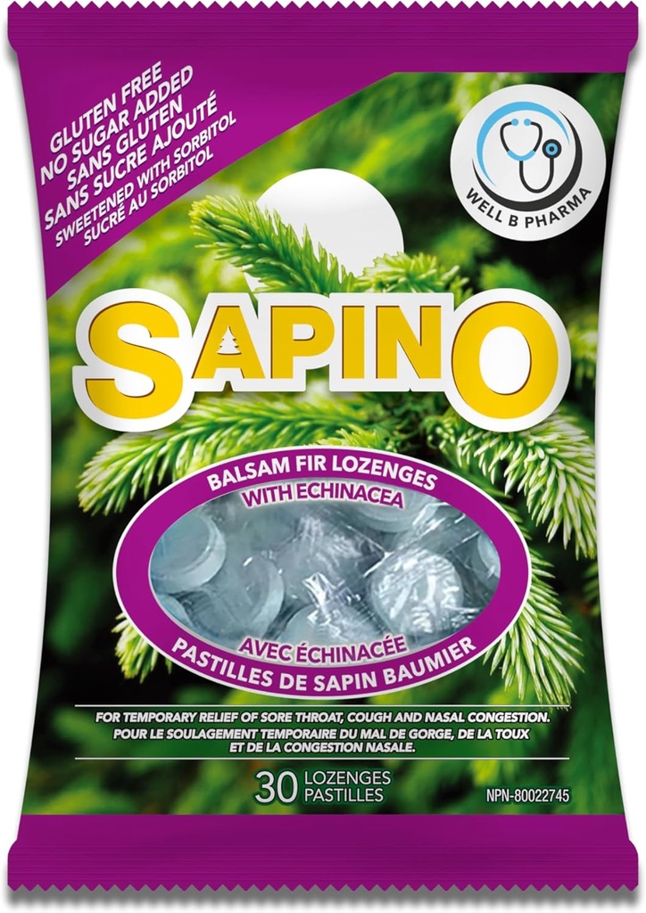 Balsam Fir Lozenges z Echinacea, svetlo zelena