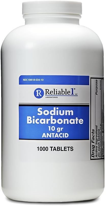 Natrijev bikarbonat 650 mg 1000 antacidne tablete za lajšanje prebavnih motenj, zgago, sour Stomach in upset Stomach