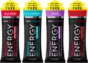NewTrition® Extra Strength Energy Shots, 250mg Kofein Energija z vitaminom B in aminokislinami, Sugar-free Vitamin Energy Shot, Zero Calorie Focus & Stamina Booster, 1,7 fl oz (Pack 4, 4 Flavors-Mexed-1)