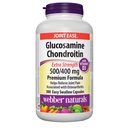 Webber Naturals Glukozamin Chondroitin z vitaminom D3, dodatna jakost, 500/400 mg, Premium Formula, 300 Enostavne kapsule