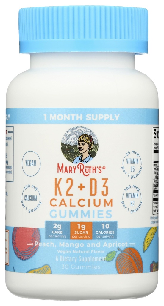 Vitamin Mary Ruth K2 & D3 + kalcijevi gumiji, 30 Ct