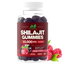 Shilajit Gumies 10.000mg za moške in ženske - Največja moč Pure Himalaan Shilajit, Gluten-free, Non-GMO, 100% Vegetarian - Naravna malina Okus - 60 Count