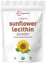 Mikro sestavine Organski sončnični lecitin v prahu, 1 funt, trajnostno gojen, hladno stisnjen, bogata s fosfatidil holinom in beljakovinami, izdelava liposomski vitamin C, Dojenje dodatek, ne-GMO