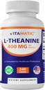 Vitamatski L-teanin dodatek 400mg na serviranje - 240 tablet - Ne-GMO, Gluten Free