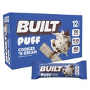 Zgrajena ploščica, Puff Protein Bars, Piškotki 'N krema Puff, 17g proteinski prigrizki, on-the-Go Bars, samo 140 kalorij, 7g sladkor, kolagen, ne Gluten brezplačno, 12 Število