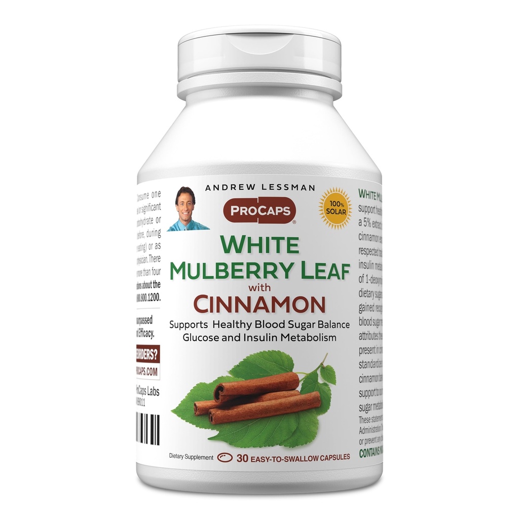 ANDREV LESMAN Beli mulberry Leaf s cimetom 30 softgels - standardizirani beli mulberry Leaf s cimetovim izvlečkom.