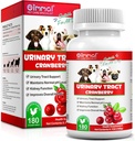 Brusnice za pse - 180 Cranberry Dopolnilna tabela za pse Podpira Bladder Okužba, Podpora za inkontinenco psov, Bladder Stone in Dog UTI, Pet Supplement Treats Tablets za vse pasme Psi & Starost